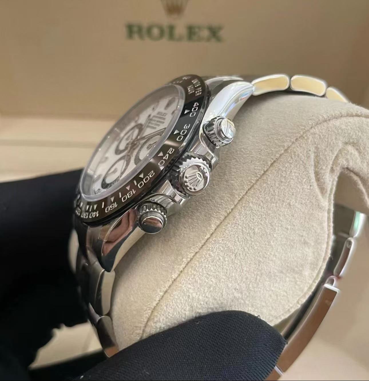 Rolex Daytona Panda Super Clone Watch Side View
