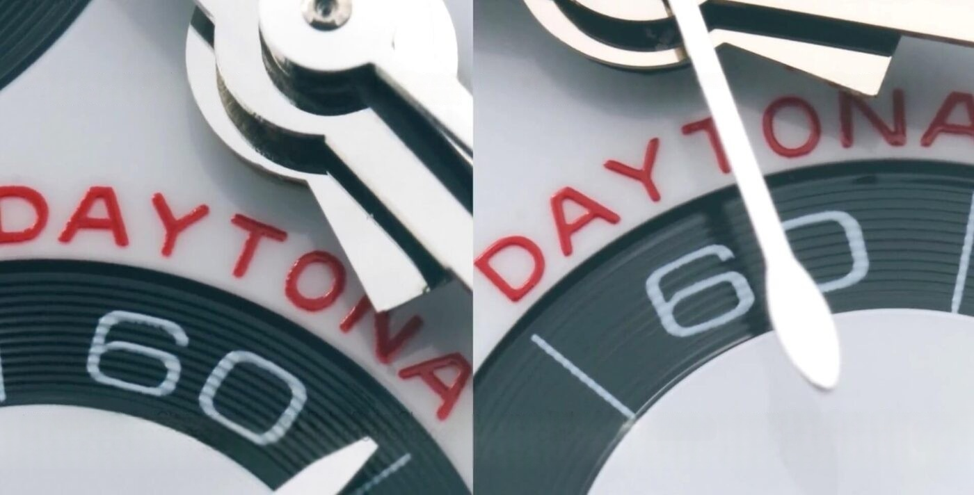Rolex Daytona Panda Dial Close-Up Comparison
