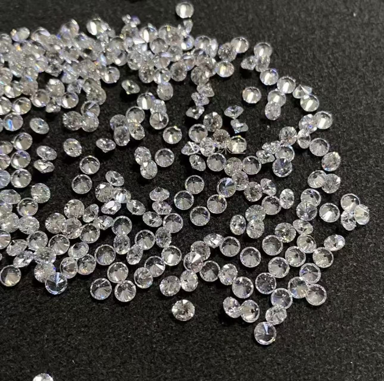 Close-up of moissanite diamonds on super clone Rolex watch