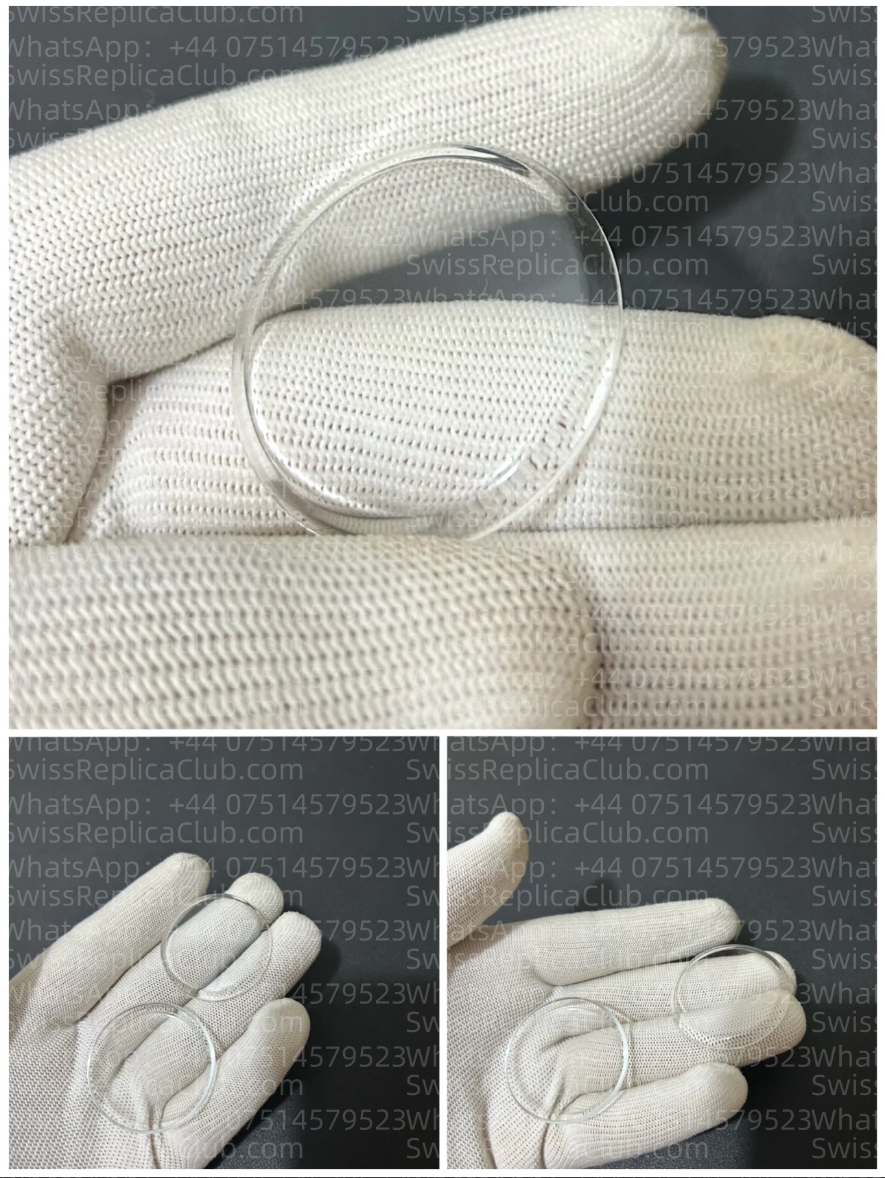 Comparison of sapphire crystal and mineral glass showing scratch resistance